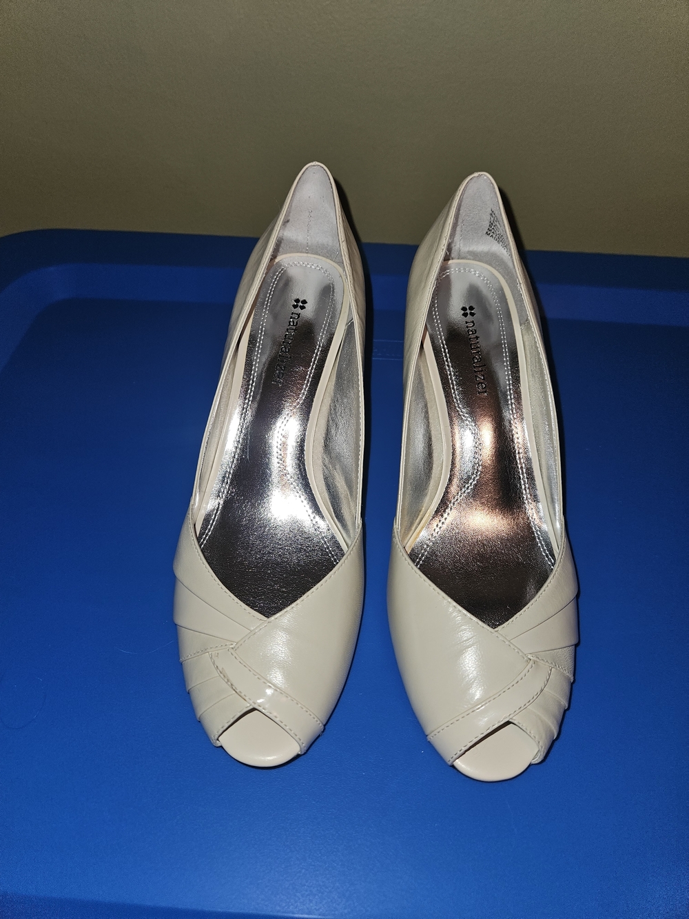 Naturalizer Cream Peep-Toe Heels